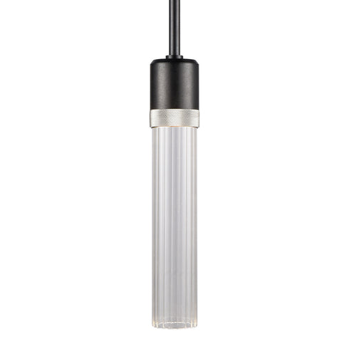 ZEEV Lighting ZIGRINA 10 Inch LED 3CCT Clear Dome Glass Pendant Light and in Satin Brushed Black with Nickel Metal Finish Model: P11704-LED-SBB-K-PN-G12