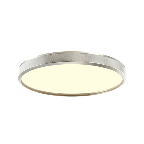 ZEEV Lighting ZIGRINA 12 Inch LED 3CCT Luxury Braided Knurl in Polished Nickel Ceiling Flush Mount Light Model: FM11746-LED-12-PN