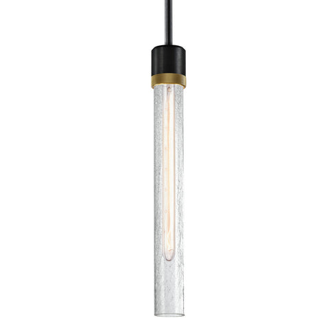 ZEEV Lighting ZIGRINA 3 Inch LED 3CCT Vertical Cylindrical Pendant Light 12 Inch Clear Glass and in Aged Brass Finish Model: P11701-LED-AGB-G1