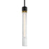 ZEEV Lighting ZIGRINA 3 Inch LED 3CCT Vertical Cylindrical Pendant Light 12 Inch Clear Glass and in Aged Brass Finish Model: P11701-LED-AGB-G1