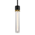 ZEEV Lighting ZIGRINA 3 Inch LED 3CCT Vertical Cylindrical Pendant Light 12 Inch Clear Glass and in Aged Brass Finish Model: P11701-LED-AGB-G1