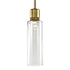 ZEEV Lighting ZIGRINA 3 Inch LED 3CCT Vertical Cylindrical Pendant Light 12 Inch Clear Glass and in Aged Brass Finish Model: P11701-LED-AGB-G1