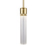 ZEEV Lighting ZIGRINA 3 Inch LED 3CCT Vertical Cylindrical Pendant Light 12 Inch Clear Glass and in Aged Brass Finish Model: P11701-LED-AGB-G1