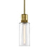 ZEEV Lighting ZIGRINA 8 Inch E26 Clear Globe Glass Pendant Light and in Aged Brass Metal Finish Model: P11705-E26-AGB-G11