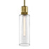 ZEEV Lighting ZIGRINA 8 Inch E26 Clear Globe Glass Pendant Light and in Aged Brass Metal Finish Model: P11705-E26-AGB-G11