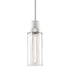 ZEEV Lighting ZIGRINA 8 Inch E26 Clear Globe Glass Pendant Light and in Matte White with Nickel Metal Finish Model: P11706-E26-MW-K-PN-G11