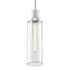 ZEEV Lighting ZIGRINA 8 Inch E26 Clear Globe Glass Pendant Light and in Matte White with Nickel Metal Finish Model: P11706-E26-MW-K-PN-G11