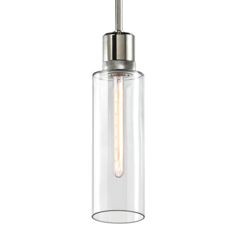 ZEEV Lighting ZIGRINA 8 Inch E26 Clear Globe Glass Pendant Light and in Polished Nickel Metal Finish Model: P11707-E26-PN-G11