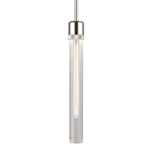 ZEEV Lighting ZIGRINA 8 Inch E26 Clear Globe Glass Pendant Light and in Polished Nickel Metal Finish Model: P11707-E26-PN-G11