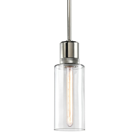 ZEEV Lighting ZIGRINA 8 Inch E26 Clear Globe Glass Pendant Light and in Polished Nickel Metal Finish Model: P11707-E26-PN-G11