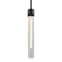 ZEEV Lighting ZIGRINA 8 Inch E26 Clear Globe Glass Pendant Light and in Satin Brushed Black Metal Finish Model: P11708-E26-SBB-G11
