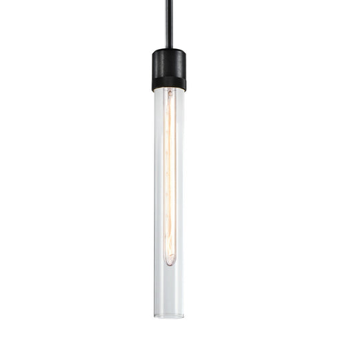 ZEEV Lighting ZIGRINA 8 Inch E26 Clear Globe Glass Pendant Light and in Satin Brushed Black Metal Finish Model: P11708-E26-SBB-G11