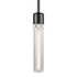 ZEEV Lighting ZIGRINA 8 Inch E26 Clear Globe Glass Pendant Light and in Satin Brushed Black with Nickel Metal Finish Model: P11708-E26-SBB-K-PN-G11