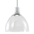ZEEV Lighting ZIGRINA 8 Inch LED 3CCT Clear Globe Glass Pendant Light and in Matte White Metal Finish Model: P11702-LED-MW-G11