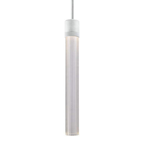 ZEEV Lighting ZIGRINA 8 Inch LED 3CCT Clear Globe Glass Pendant Light and in Matte White Metal Finish Model: P11702-LED-MW-G11