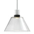 ZEEV Lighting ZIGRINA 8 Inch LED 3CCT Clear Globe Glass Pendant Light and in Matte White with Black Metal Finish Model: P11702-LED-MW-K-SBB-G11