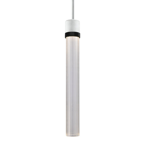ZEEV Lighting ZIGRINA 8 Inch LED 3CCT Clear Globe Glass Pendant Light and in Matte White with Black Metal Finish Model: P11702-LED-MW-K-SBB-G11