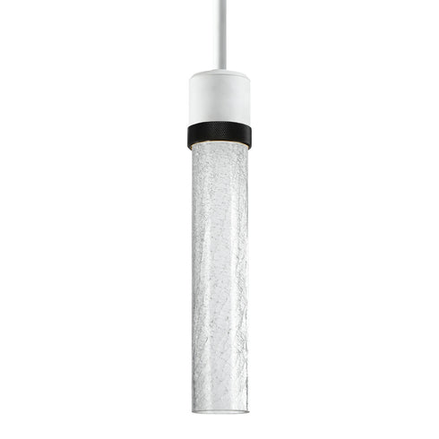 ZEEV Lighting ZIGRINA 8 Inch LED 3CCT Clear Globe Glass Pendant Light and in Matte White with Black Metal Finish Model: P11702-LED-MW-K-SBB-G11