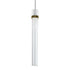 ZEEV Lighting ZIGRINA 8 Inch LED 3CCT Clear Globe Glass Pendant Light and in Matte White with Brass Metal Finish Model: P11702-LED-MW-K-AGB-G11