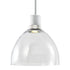ZEEV Lighting ZIGRINA 8 Inch LED 3CCT Clear Globe Glass Pendant Light and in Matte White with Nickel Metal Finish Model: P11702-LED-MW-K-PN-G11