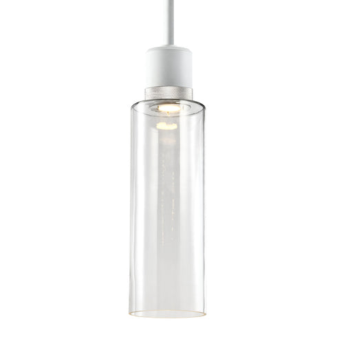 ZEEV Lighting ZIGRINA 8 Inch LED 3CCT Clear Globe Glass Pendant Light and in Matte White with Nickel Metal Finish Model: P11702-LED-MW-K-PN-G11