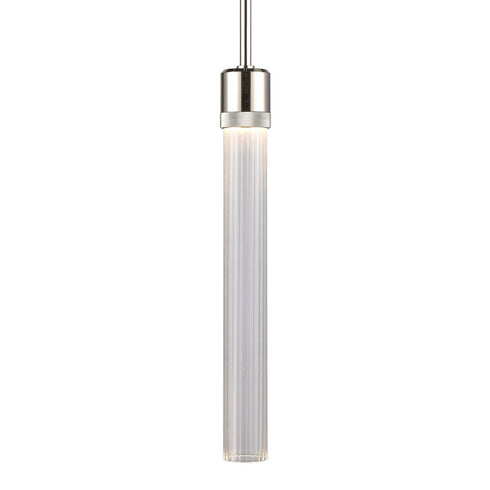 ZEEV Lighting ZIGRINA 8 Inch LED 3CCT Clear Globe Glass Pendant Light and in Polished Nickel Metal Finish Model: P11703-LED-PN-G11