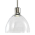 ZEEV Lighting ZIGRINA 8 Inch LED 3CCT Clear Globe Glass Pendant Light and in Polished Nickel Metal Finish Model: P11703-LED-PN-G11