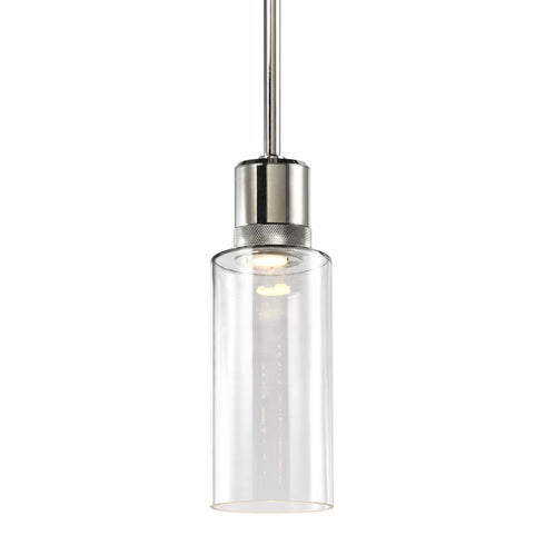ZEEV Lighting ZIGRINA 8 Inch LED 3CCT Clear Globe Glass Pendant Light and in Polished Nickel Metal Finish Model: P11703-LED-PN-G11