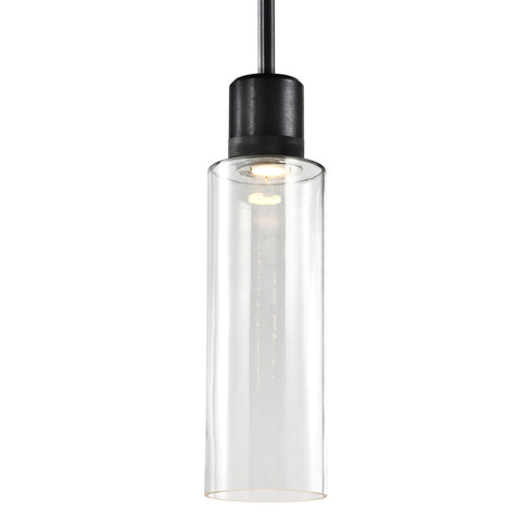 ZEEV Lighting ZIGRINA 8 Inch LED 3CCT Clear Globe Glass Pendant Light and in Satin Brushed Black Metal Finish Model: P11704-LED-SBB-G11