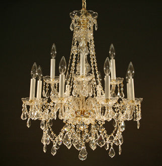 Twelve Light Crystal Chandelier