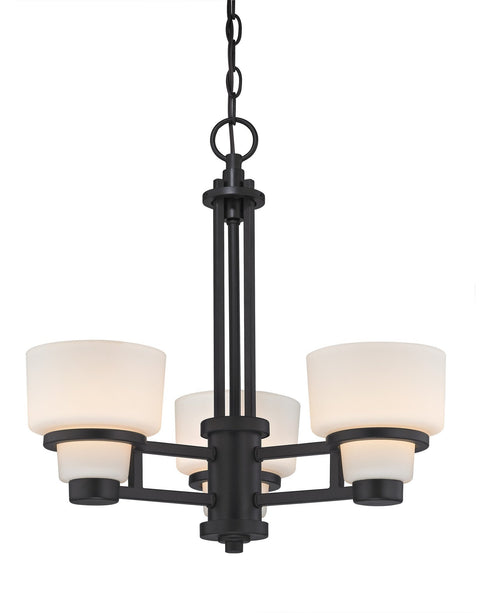 1257-46 Dolan Designs Saxon 3 Light Chandelier warm bronze