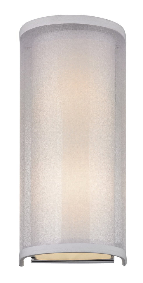1276-26 Dolan Designs Double Organza Wall Sconce chrome