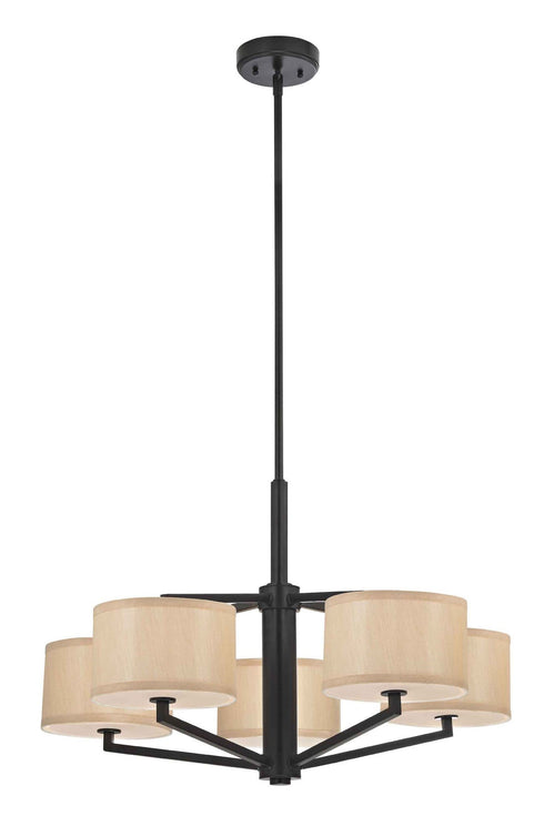 1880-40 Dolan Designs Monaco 5 Light Chandelier ebony bronze