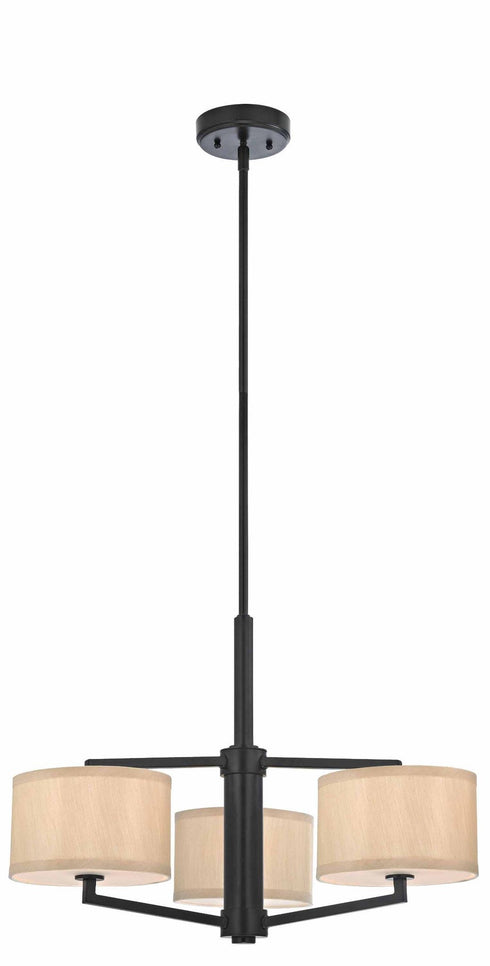 1887-40 Dolan Designs Monaco 3 Light Chandelier ebony bronze