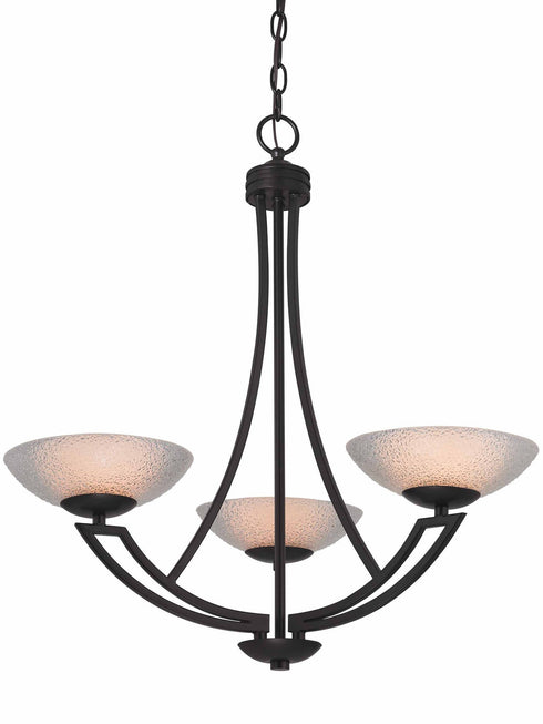 1907-46 Dolan Designs Delany 3 Light Chandelier warm bronze