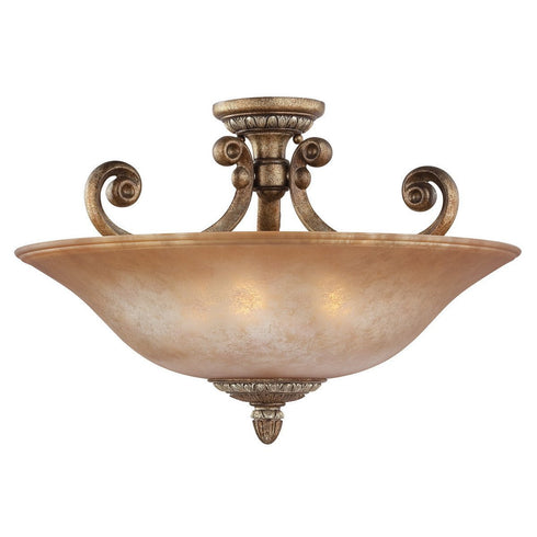 2407-162 Dolan Designs Carlyle 3 Light Semi Flushmount Verona