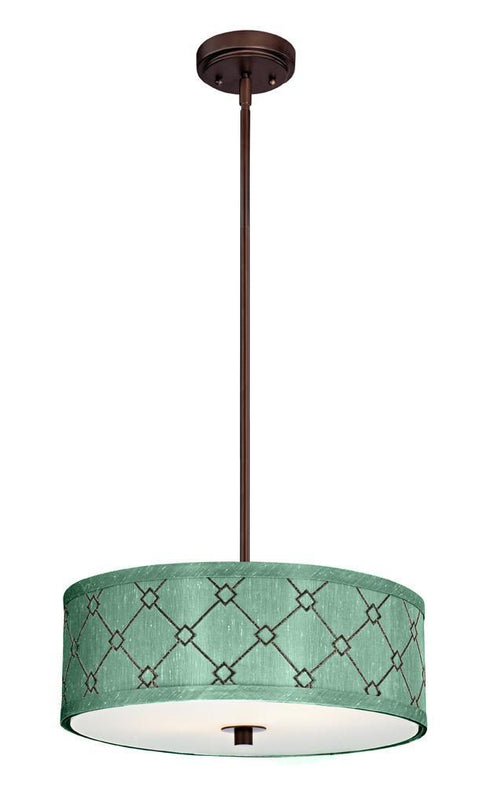 5104-220 Dolan Designs Rio fabric shade pendant Neuvelle Bronze
