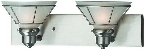 632-09 Dolan Designs Craftsman 2 Light Bath Satin Nickel