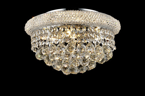 7114 17" wide Crystal Balls Ceiling Light in Chrome