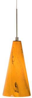 Amber Swirl Glass Cone Shaped Mini Pendant