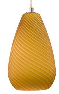 Amber Swirl Striped Glass Mini Pendant