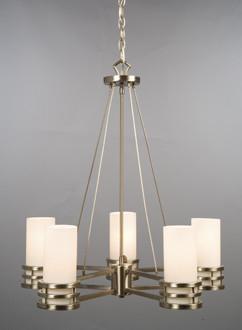Avalon Collection Five Light Brushed Nickel Chandelier