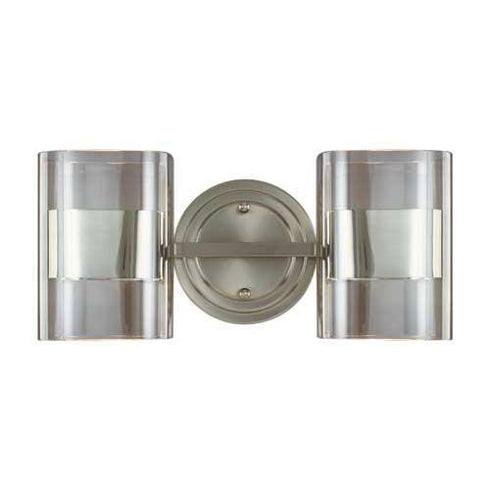 B335-2SM-194 2-Light Wall Sconce with Smoked Glass Cubes