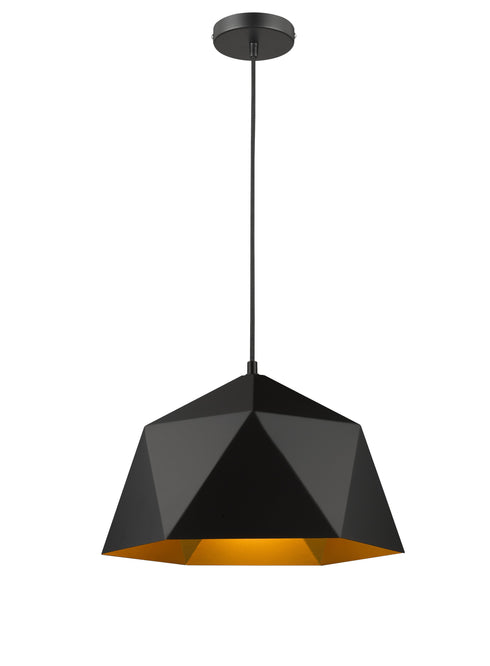Bethel International 1 Light Single Pendant Lighting Model: YS7702-1PM-BK