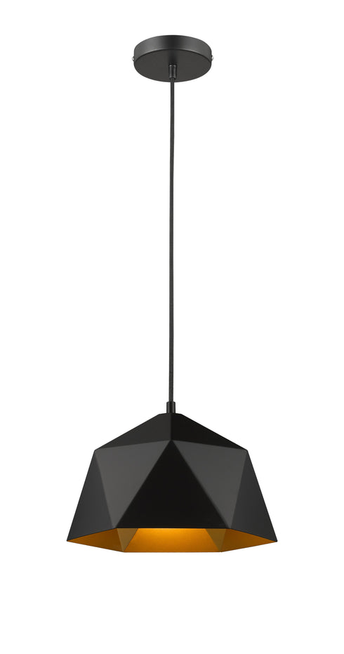 Bethel International 1 Light Single Pendant Lighting Model: YS7702-1PS-BK
