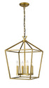 Bethel International 4 Light Ceiling Fixture Model: YS6217-4PB-GD