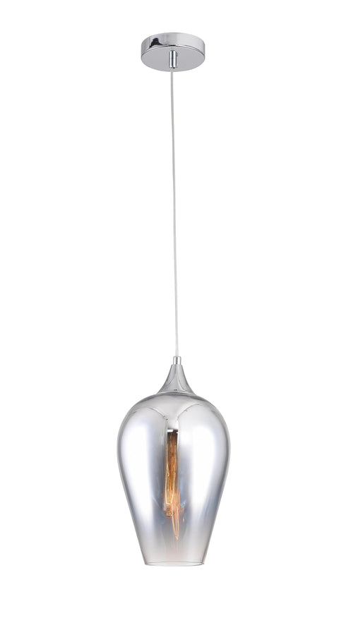 Bethel International 1 Light Single Pendant Lighting Model: DU142P8CH