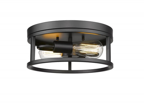 Bethel International 2 Light Flush Mount Model: YS2180C12BLK