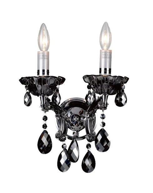 Bethel International 2 Light Wall Sconce Model: 4307WB-SMK