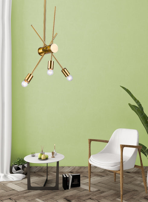 Bethel International 3 Light Ceiling Fixture Model: DU76G